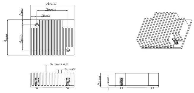 aluminum PCH heatsink
